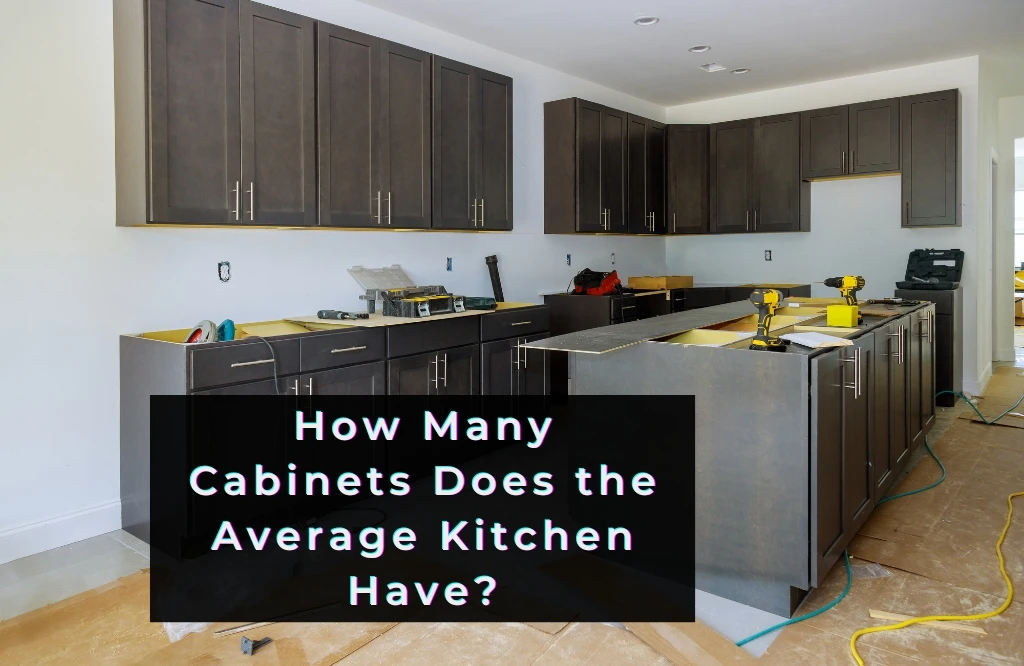 A visual representation showing the average kitchen cabinet count, emphasizing design trends and space utilization in kitchens.