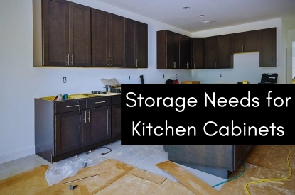 Storage needs for kitchen cabinets: A well-organized kitchen cabinet showcasing various containers and utensils for efficient storage.