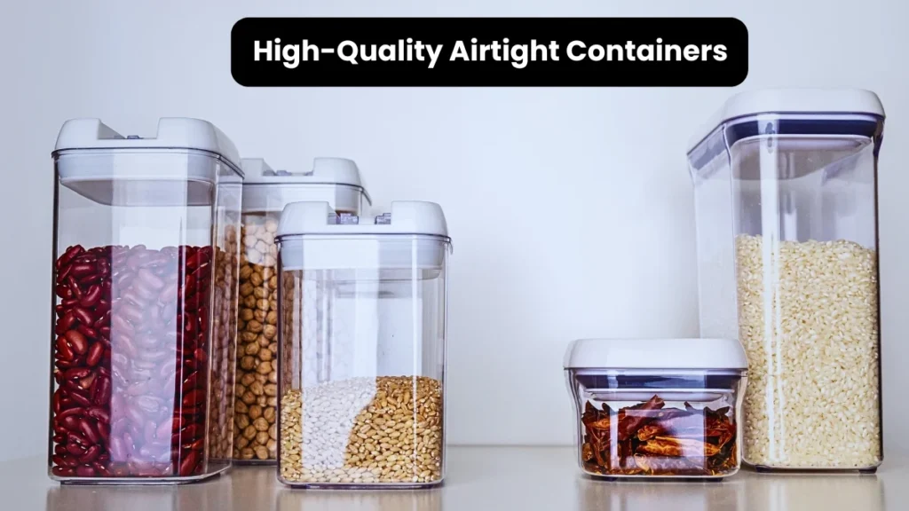 High-quality airtight containers for keeping food fresh and well-organized.