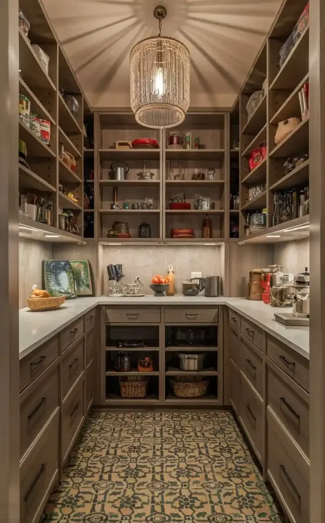 Efficiently stow away small appliances in your pantry, keeping your kitchen organized and clutter-free.