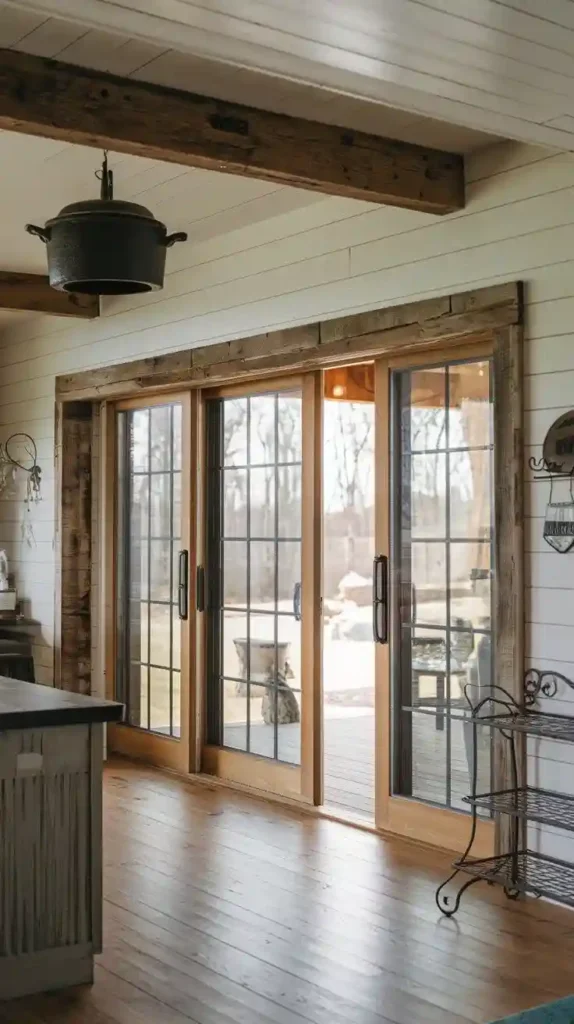 barn-style sliding glass doors Pantry Ideas to Transform Your Kitchen