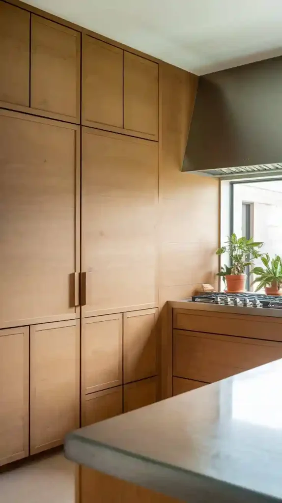 hidden L shaped pantry design