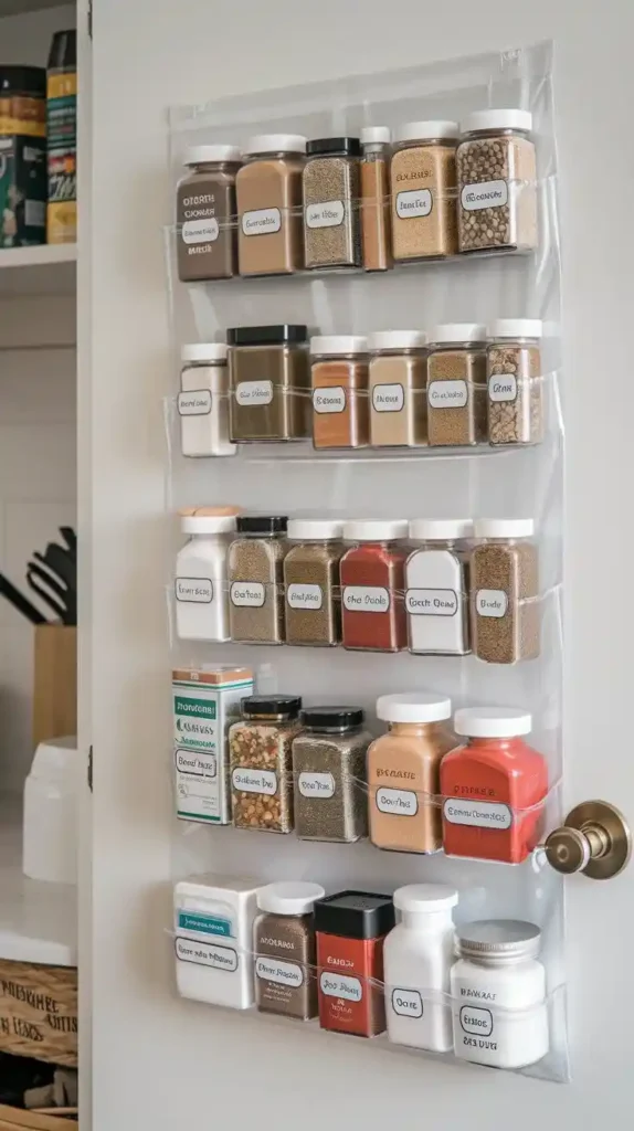 Over-the-door spice organizer for a clutter-free kitchen